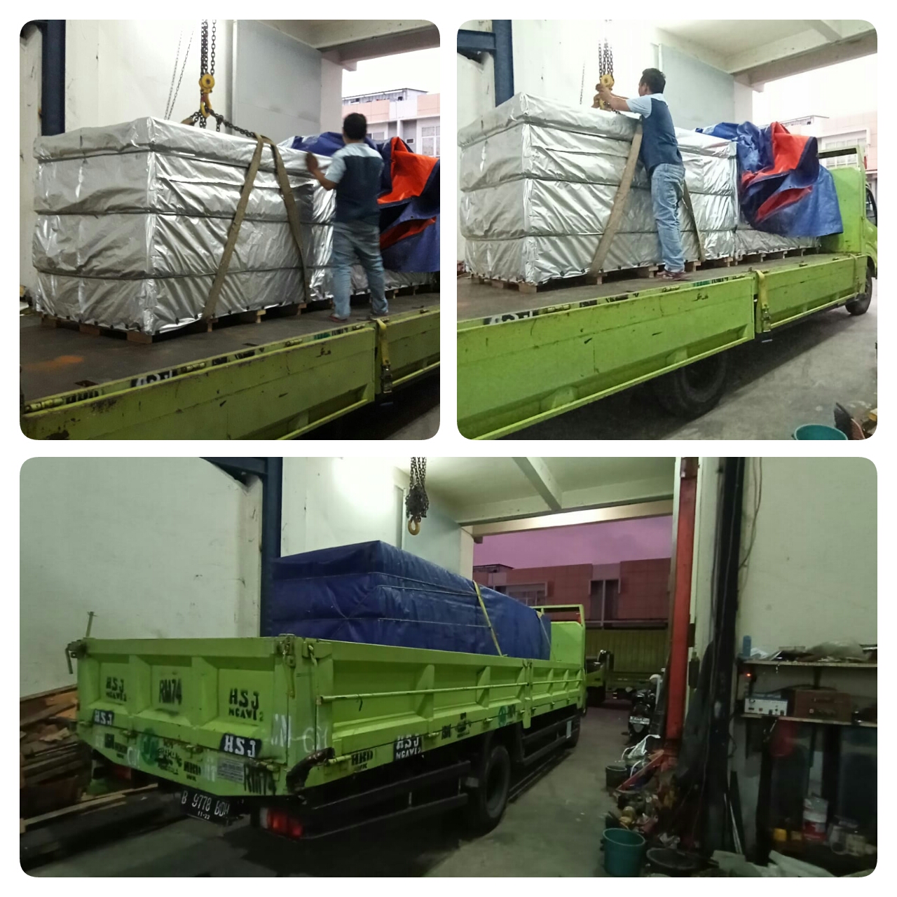 Pengiriman 3 Unit Azura Mesin Bordir Komputer 4 Kepala Customer @Luar P. Jawa